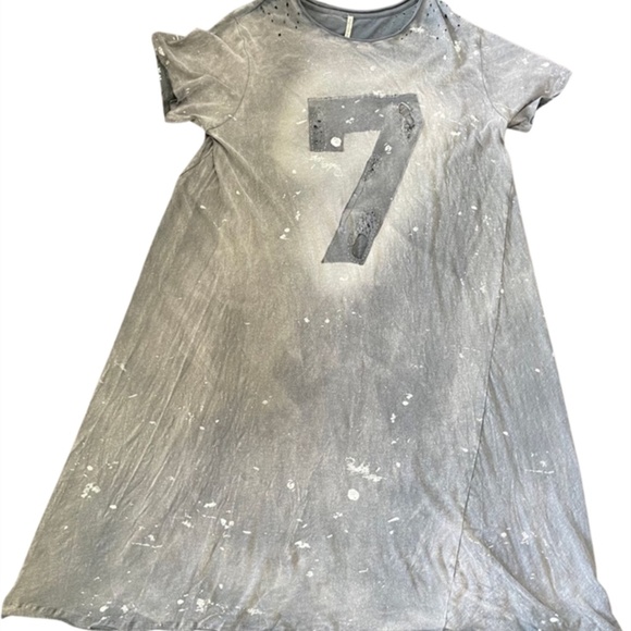 Rare Magnolia Pearl  7 (Seven) Pullover Tee Dress w/ Distressing & Fading ~ Ozzy - Picture 1 of 6